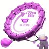 1pc Smart Weighted Hula Hoops, Fitness Weight Loss Gear, With Detachable Knots & Adjustable Weight - Purple - 30 Konts