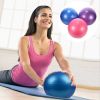 1pc Inflatable Yoga Pilates Fitness Ball For Home Exercise - Pink+Blue