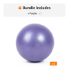 1pc Inflatable Yoga Pilates Fitness Ball For Home Exercise - Blue+Purple