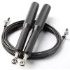 1pc Black PVC Adjustable Tangle-Free Jump Rope Aluminum For Men And Women Fitness Sports; Home Workout - Black