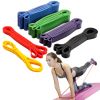 Elastic Resistance Band; Exercise Expander Stretch Fitness Rubber Band; Pull Up Assist Bands For Training Pilates Home Gym Workout - Black