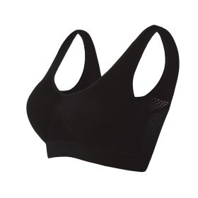 Women Yoga Underwear Padded Crop Tops Underwear Gym Top Yoga Sport Bra Breathable Fitness Running Vest Yoga Bras Sports Type - Black - 5XL