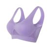 Women Yoga Underwear Padded Crop Tops Underwear Gym Top Yoga Sport Bra Breathable Fitness Running Vest Yoga Bras Sports Type - Purple - L