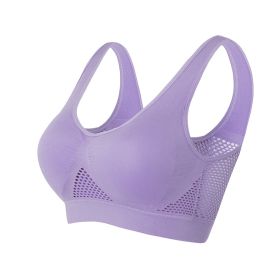 Women Yoga Underwear Padded Crop Tops Underwear Gym Top Yoga Sport Bra Breathable Fitness Running Vest Yoga Bras Sports Type - Purple - M