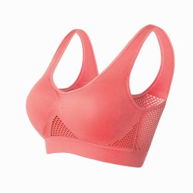 Women Yoga Underwear Padded Crop Tops Underwear Gym Top Yoga Sport Bra Breathable Fitness Running Vest Yoga Bras Sports Type - Red - 2XL