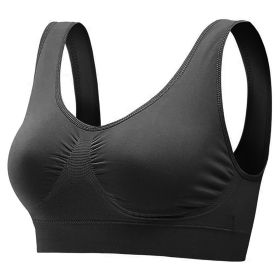 3 Pack Sport Bras For Women Seamless Wire free Bra Light Support Tank Tops For Fitness Workout Sports Yoga Sleep Wearing - BK_BK_BK - 3XL