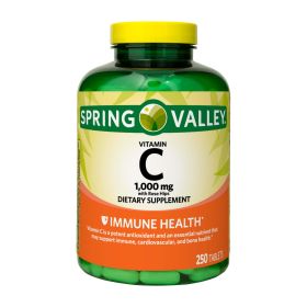 Spring Valley Vitamin C with Rose Hips Tablets Dietary Supplement;  1; 000 mg;  250 Count - Spring Valley