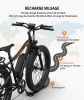 AOSTIRMOTOR S07-B 26" 750W Electric Bike Fat Tire P7 48V 12.5AH Removable Lithium Battery for Adults with Detachable Rear Rack Fender(Black) - as Pic