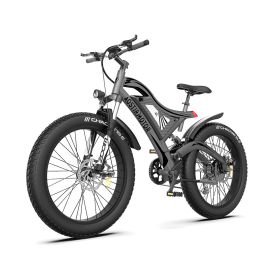 New Pattern Electric Bike Fat Tire With Removable Lithium Battery for Adults - 750W - Black