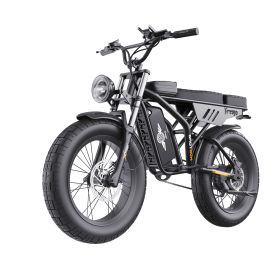 GT02 Pro Fat Tires Off Road Electric Bike 1400W Powerful Motor 7 Speed Gears Black Version - Black