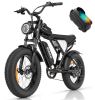 Electric Bike Ridstar Q20 MINI Speed 50km/h 1000W 48V15AH - black