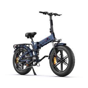 Engwe Engine Pro (Upgraded Version) 1000W(PEAK) Fat E-Bike 16Ah 25KM/H 120KM - Blue