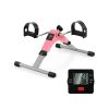 Under Desk Exercise Bike Pedal Exerciser with LCD Display for Legs and Arms Workout - Pink