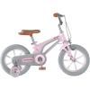 M-F800-14 inch Kids Bike for Girls and Boys, Magnesium Alloy Frame with Auxiliary Wheel, Kids Single Speed Cruiser Bike. - Pink