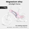 M-F800-14 inch Kids Bike for Girls and Boys, Magnesium Alloy Frame with Auxiliary Wheel, Kids Single Speed Cruiser Bike. - Pink