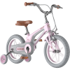 M-F800-14 inch Kids Bike for Girls and Boys, Magnesium Alloy Frame with Auxiliary Wheel, Kids Single Speed Cruiser Bike. - Pink