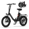 EB11 Electric Bike  500W Folding Bike 48V 10.4AH 7S Shimano Electric Bicycle - Black