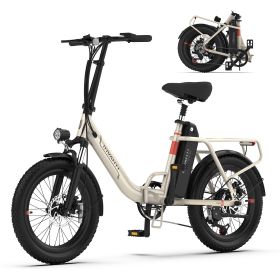 EB11 Electric Bike  500W Folding Bike 48V 10.4AH 7S Shimano Electric Bicycle - White