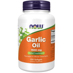 NOW Supplements, Garlic Oil 1500 mg, Serving Size Equivalent to Whole Clove Garlic, 250 Softgels - NOW