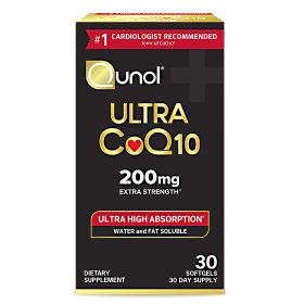 Qunol Ultra CoQ10 Softgel, 200mg, Heart Health Dietary Supplement, 30 Count - Qunol