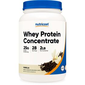 Nutricost Whey Protein Concentrate (Vanilla) 2LBS - Gluten Free & Non-GMO Supplement - eSupplements, llc