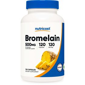 Nutricost Bromelain Supplement 500mg, 120 Vegetarian Capsules - eSupplements, llc