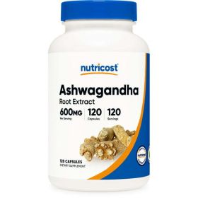 Nutricost Ashwagandha Herbal Supplement 600mg, 120 Capsules - eSupplements, llc