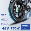 ENGWE EP-2PRO 48V13Ah 45km/h 20 Inch Fat Tire 750W Mountain Electric Bicycle - grey - 750w