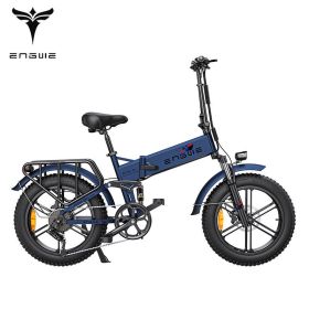 ENGWE ENGINE Pro 48V16Ah Fat Tire 750W Electric Bike Hydraulic Oil Brake Mountain Electric Bicycle  - BLUE - 750W 76AH