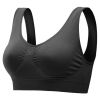 3 Pack Sport Bras For Women Seamless Wire free Bra Light Support Tank Tops For Fitness Workout Sports Yoga Sleep Wearing - BK_BK_BK - 4XL