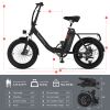 EB11 Electric Bike  500W Folding Bike 48V 10.4AH 7S Shimano Electric Bicycle - White