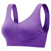 3 Pack Sport Bras For Women Seamless Wire free Bra Light Support Tank Tops For Fitness Workout Sports Yoga Sleep Wearing - PP_GY_MelonRed - 4XL