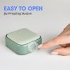 Green Travel Medicine Pill Organizer Small Pill Box for Purse Mini Pill Case Push Button Opening - Bexeen