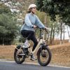 EB11 Electric Bike  500W Folding Bike 48V 10.4AH 7S Shimano Electric Bicycle - White