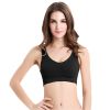 3 Pack Sport Bras For Women Seamless Wire free Bra Light Support Tank Tops For Fitness Workout Sports Yoga Sleep Wearing - BK_BK_BK - 4XL