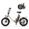 EB11 Electric Bike  500W Folding Bike 48V 10.4AH 7S Shimano Electric Bicycle - White