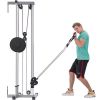 Lat Pulldown Machine Home Gym Fitness Silver - as picture