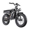 GT02 Pro Fat Tires Off Road Electric Bike 1400W Powerful Motor 7 Speed Gears Black Version - Black