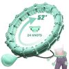 1pc Smart Weighted Hula Hoops, Fitness Weight Loss Gear, With Detachable Knots & Adjustable Weight - Mint Green - 24 Konts