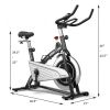 Indoor Gym Exercise Cycling Bike Smooth Belt Drive - Black & Silver - Professional Exercise Bikes