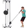 Lat Pulldown Machine Home Gym Fitness Silver - as picture