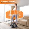 Stepper for Exercise Mini Fitness Stepper with 2 Resistance Bands LCD Monitor Max 330.7LBS Load Stair Stepper Quiet Stepper - Grey