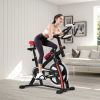 Household Adjustable Indoor Exercise Cycling Bike Trainer with Electronic Meter - as show