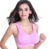 Women Yoga Underwear Padded Crop Tops Underwear Gym Top Yoga Sport Bra Breathable Fitness Running Vest Yoga Bras Sports Type - Purple - M