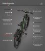 New Pattern Electric Bike Fat Tire With Removable Lithium Battery for Adults - 1000W - Dark Green