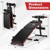 Multifunctional Sit up Bench 4 Position Adjustable Metal Workout Bench - as show