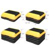 Height-Adjustable Step Aerobics Platform Fitness Equipment Stepper Trainer Exercise Step Platform with 4 Riser Yellow - as Pic