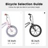 M-F800-14 inch Kids Bike for Girls and Boys, Magnesium Alloy Frame with Auxiliary Wheel, Kids Single Speed Cruiser Bike. - Pink