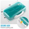 Pill Organizer Airtight Pill Box Large Pill Dispenser for Home Travel Green Case - Bexeen