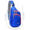 Waterproof Nylon Fanny Pack; Trendy Zipper Sling Bag With Side Pocket For Outdoor Sports - Blue